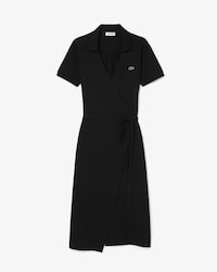 Stretch Mini Piqu&eacute; Polo Wrap Dress