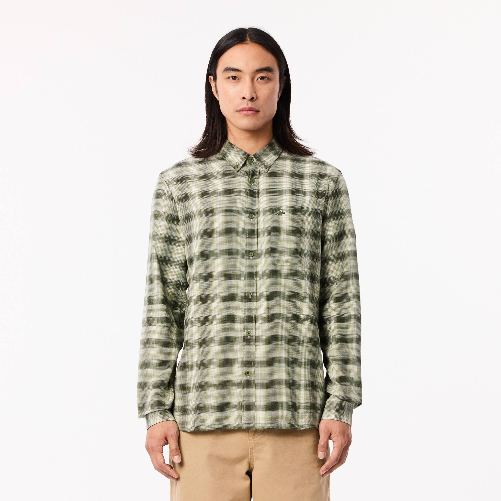 lacoste flannel shirt