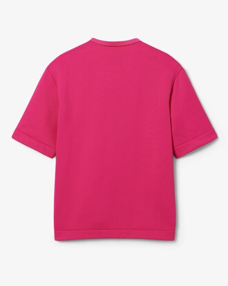 Runway Badge Accent Oversized Satin Polo Shirt