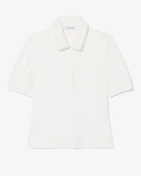 Slim Fit Puffed Sleeve Fluid Jersey Polo Shirt