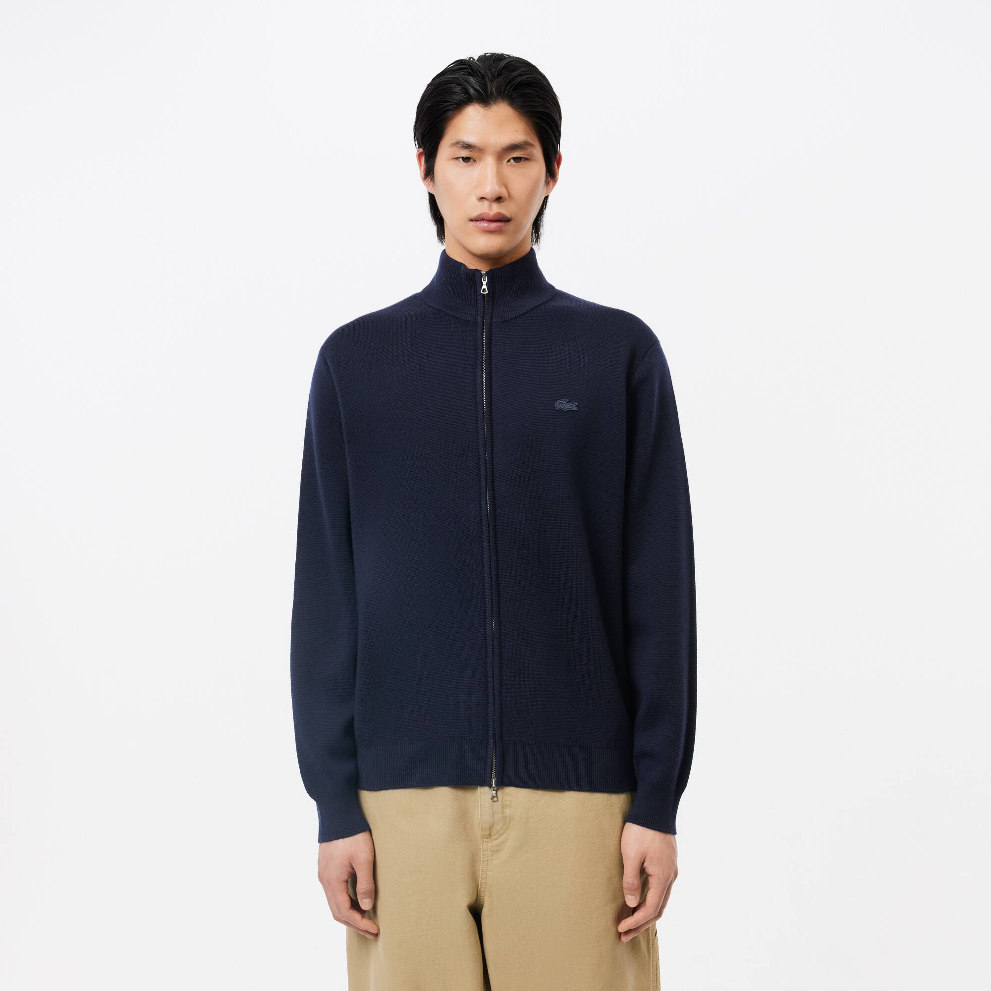 Lacoste sales zip cardigan