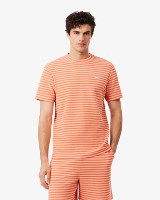 Textured Striped Cotton T-shirt