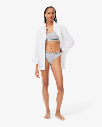 Contrast Band Stretch Cotton Bralette