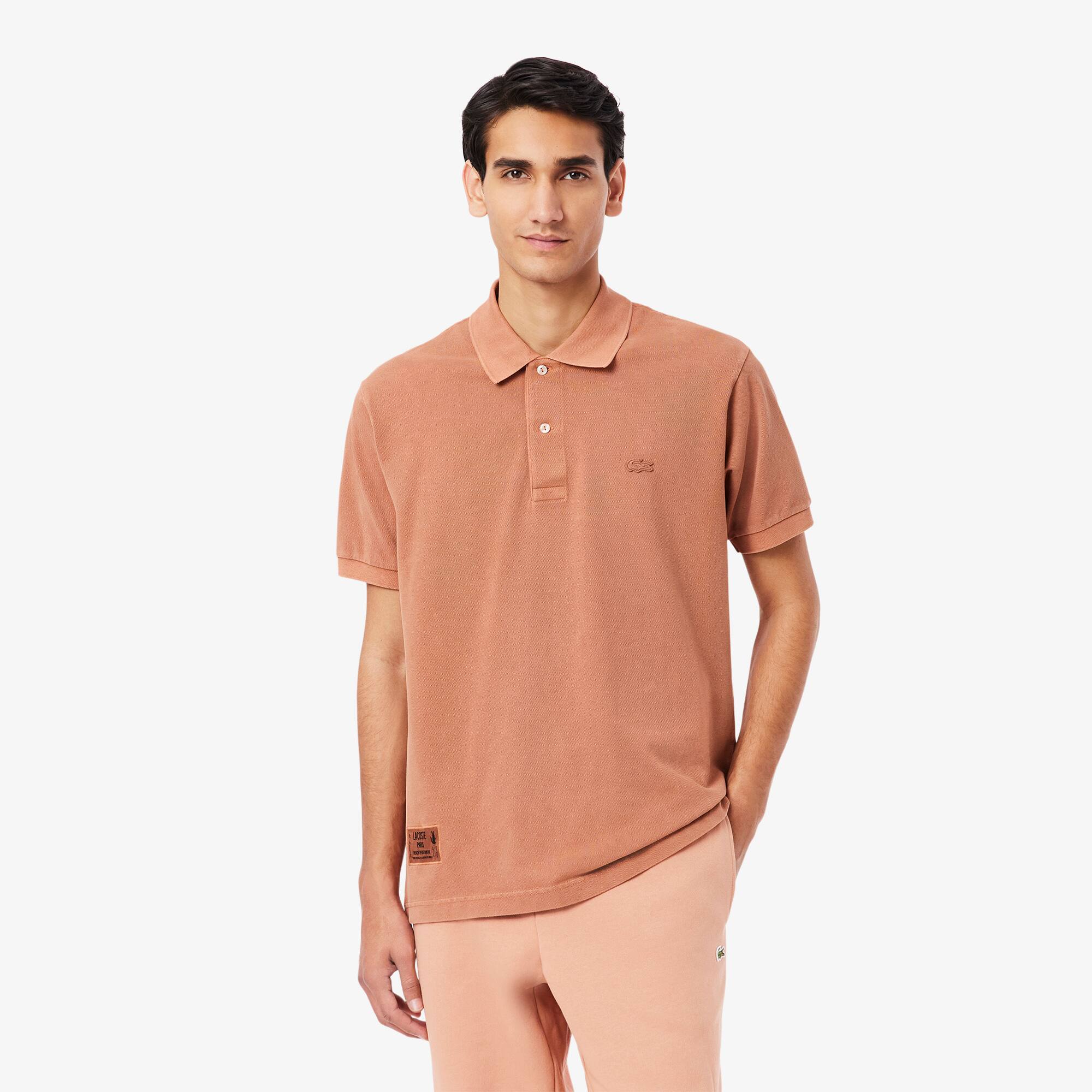 Classic Fit L.12.12 Washed Effect Polo Shirt - Men's Short