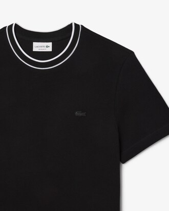 Stretch Piqué Stripe Collar T-shirt
