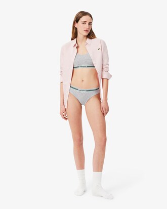 Contrast Band Stretch Cotton Bralette