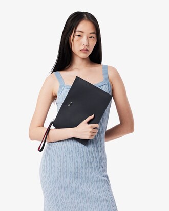 Anna Coated Piqu&eacute; Canvas Pouch