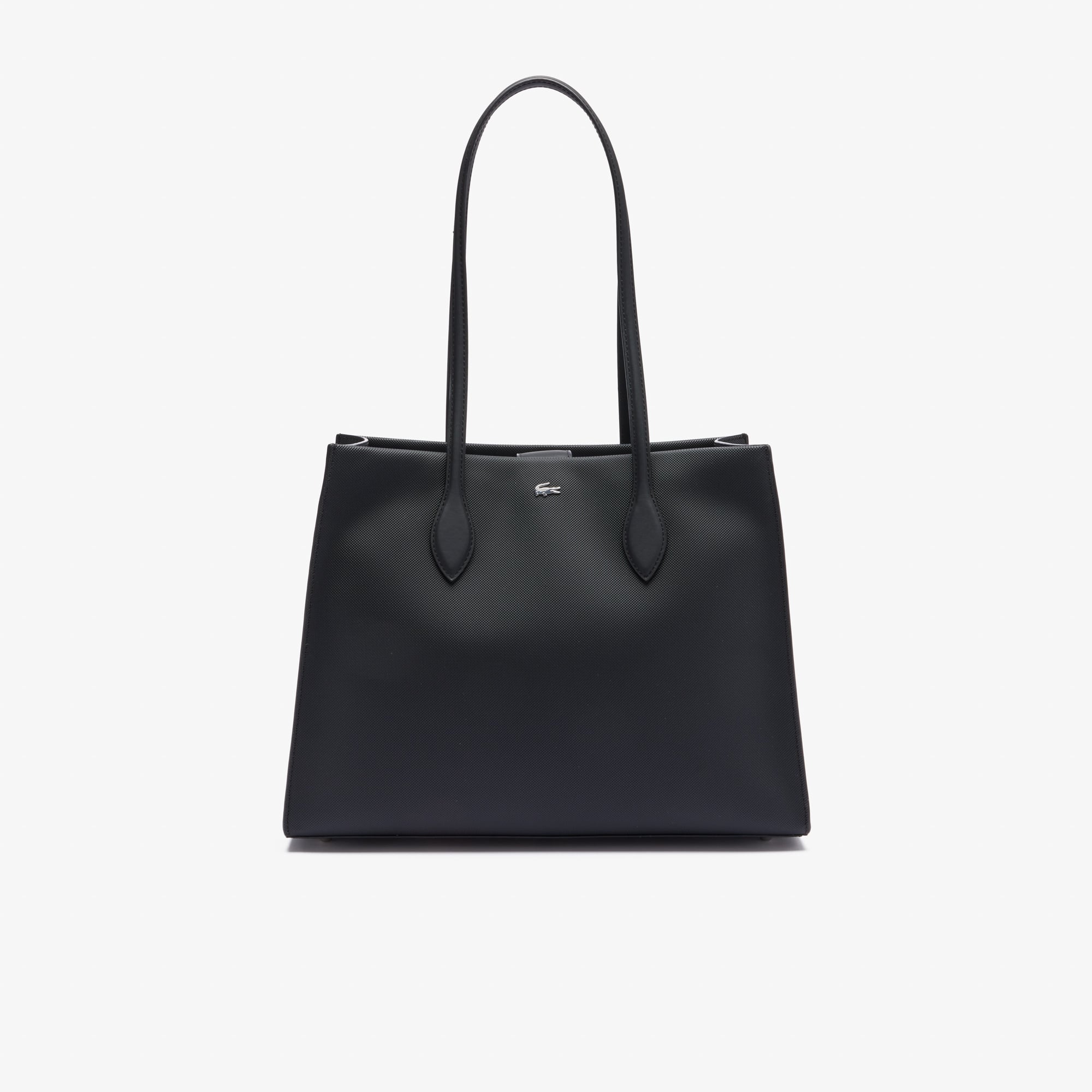 ★LACOSTE★ Women's Easy IZZIE Vertical Shopper Bag Black NF Unisex Contrast Print Packable Weekender - Bags - New In