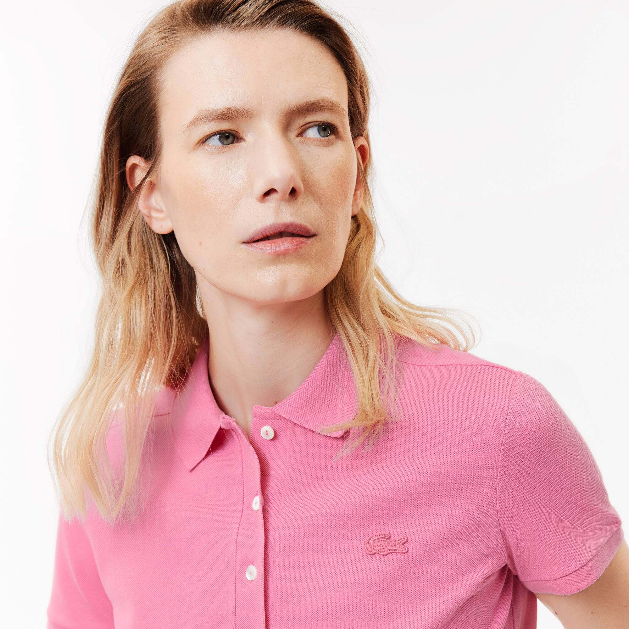 L.12.D Slim Fit Stretch Piqué Polo Shirt - Women's Short