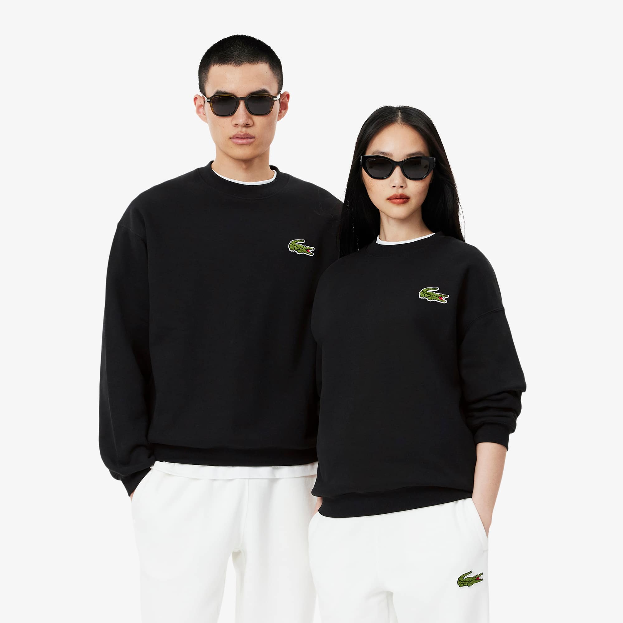 Lacoste｜ (Boucle Big Croc Crew Neck Sweatshirt (SH2741- Men's Big Fit Crocodile Print Crew Neck Sweatshirt