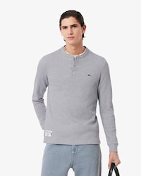 Long Sleeved Waffle Knit T-shirt