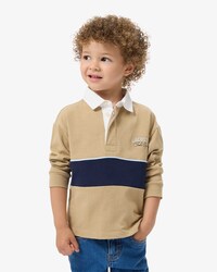 Long Sleeved Striped Rugby Polo Shirt
