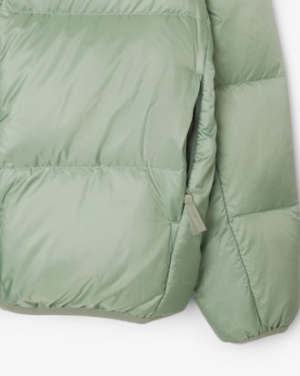 Short Water-Repellent Hooded Puffed Jacket