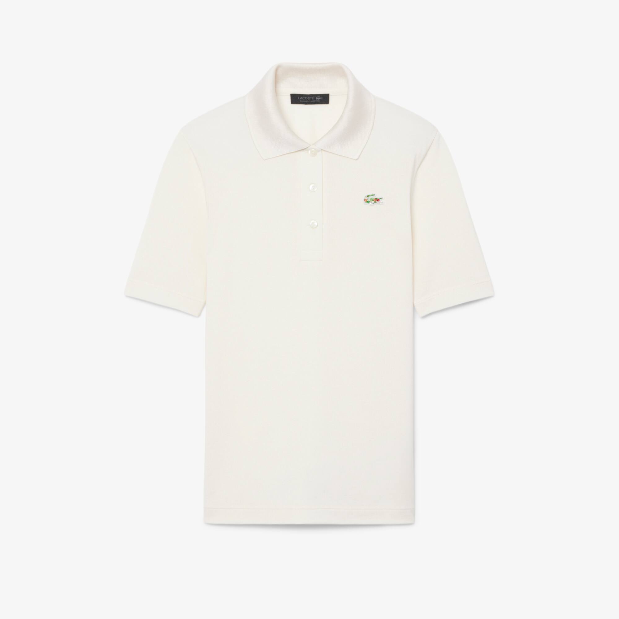 Runway Slim Fit Beaded Crocodile Silk Polo Shirt - Women's Short