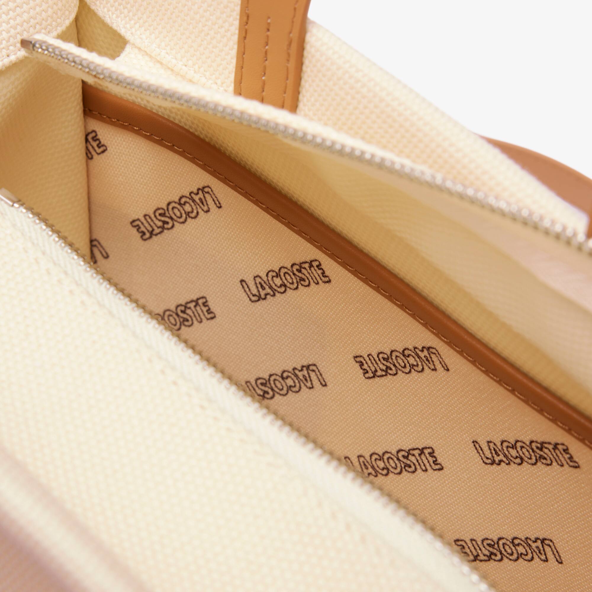 ★LACOSTE★ Women's Heritage Canvas Tote Crossbody Bag Natur Unisex Large Heritage Canvas Tote - Bags - New In 2025 | Lacoste