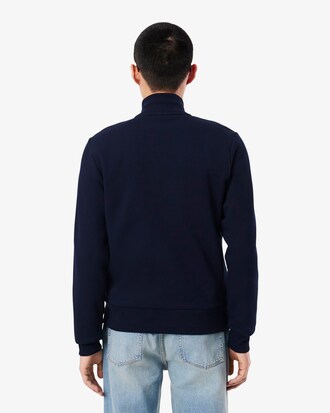 Zip-Up High Neck Fleece Sweatshirt