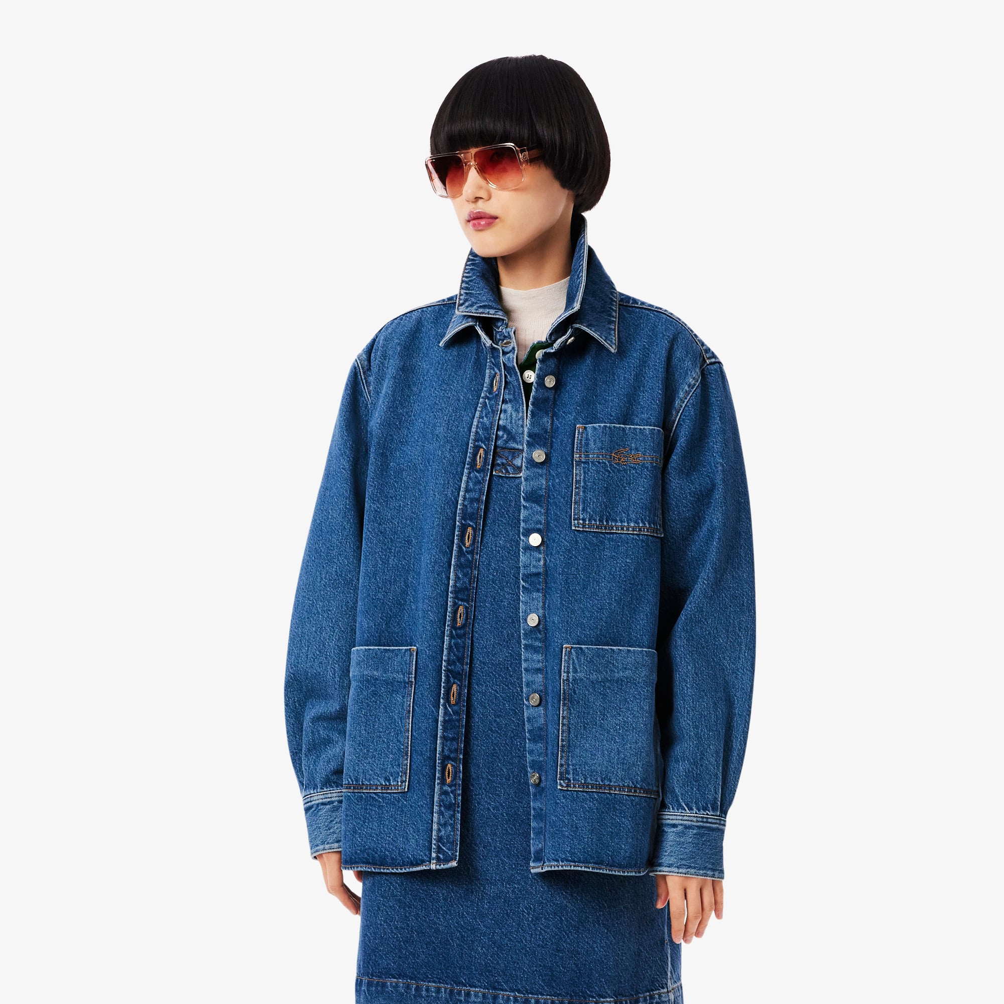 Oversized Denim Overshirt - Women's Jackets & Coats - New In 2026