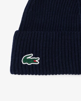 Ribbed Knit Wool Golf Beanie