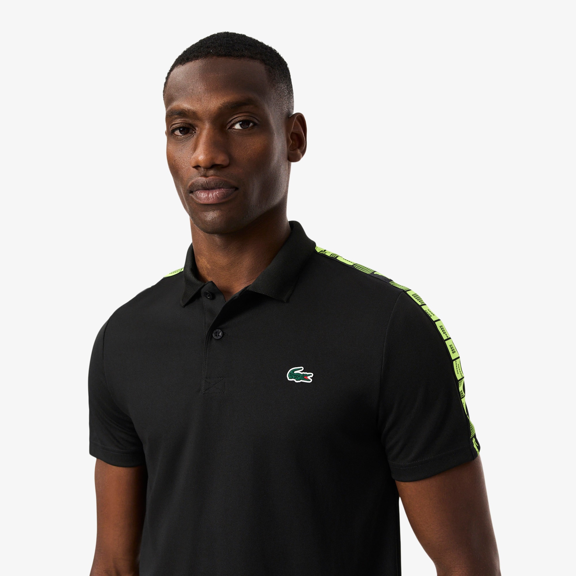 Ultra Dry Branded Stripe Tennis Polo Shirt - Men's Short Sleeves