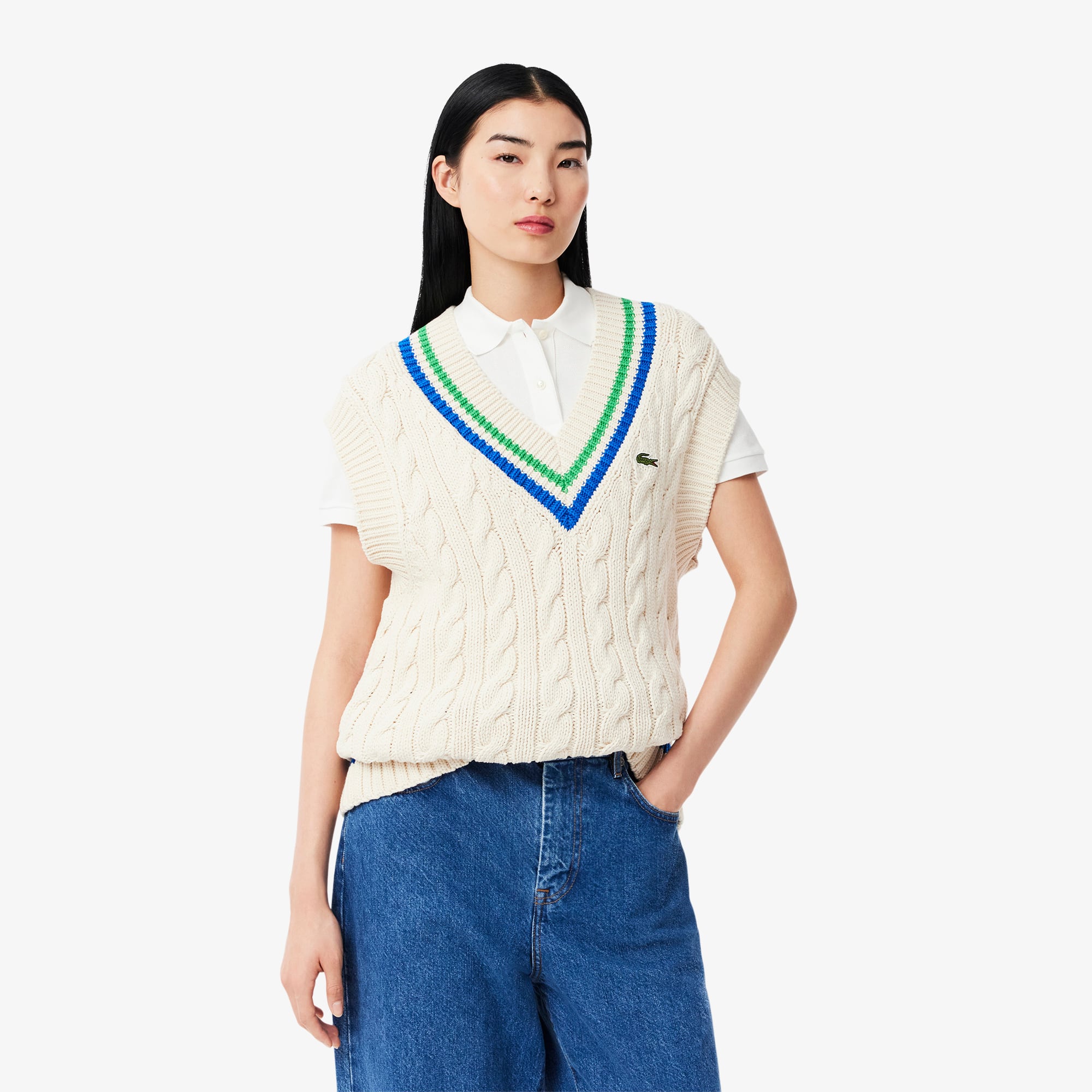 ニット/セーター CFT.over Vneck knit vest Oversized_v-neck_knit_vest-