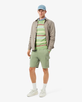 Cotton Fleece Cargo Shorts