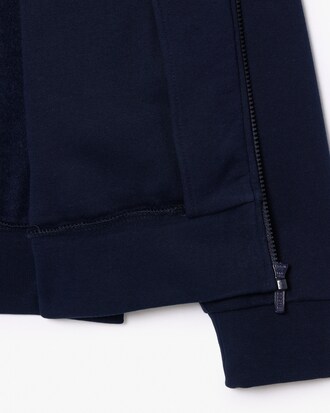 Zip-Up High Neck Fleece Sweatshirt