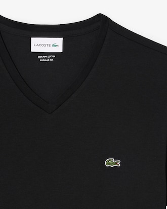 Lightweight Cotton Pima V Neck T-shirt