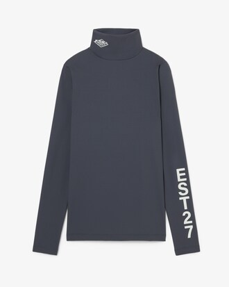 Runway High Neck Printed Stretch T-shirt