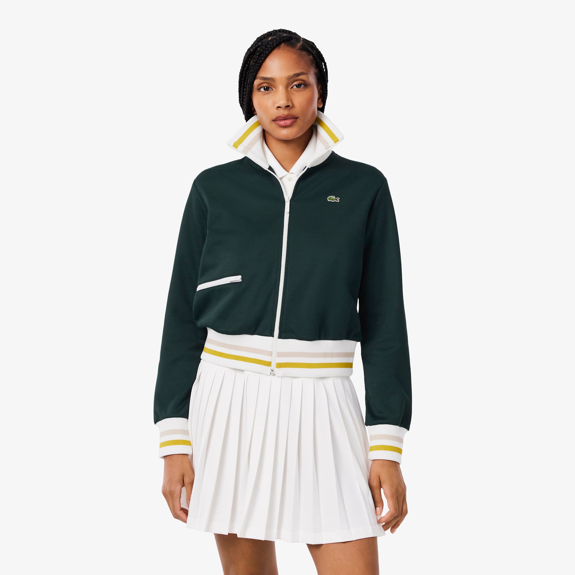 Zipped Stripe Accent Sweatshirt - undefined - New In 2026 | Lacoste