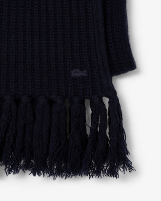 Fringed Carded Wool Scarf