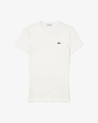 Slim Fit Ribbed Cotton T-shirt