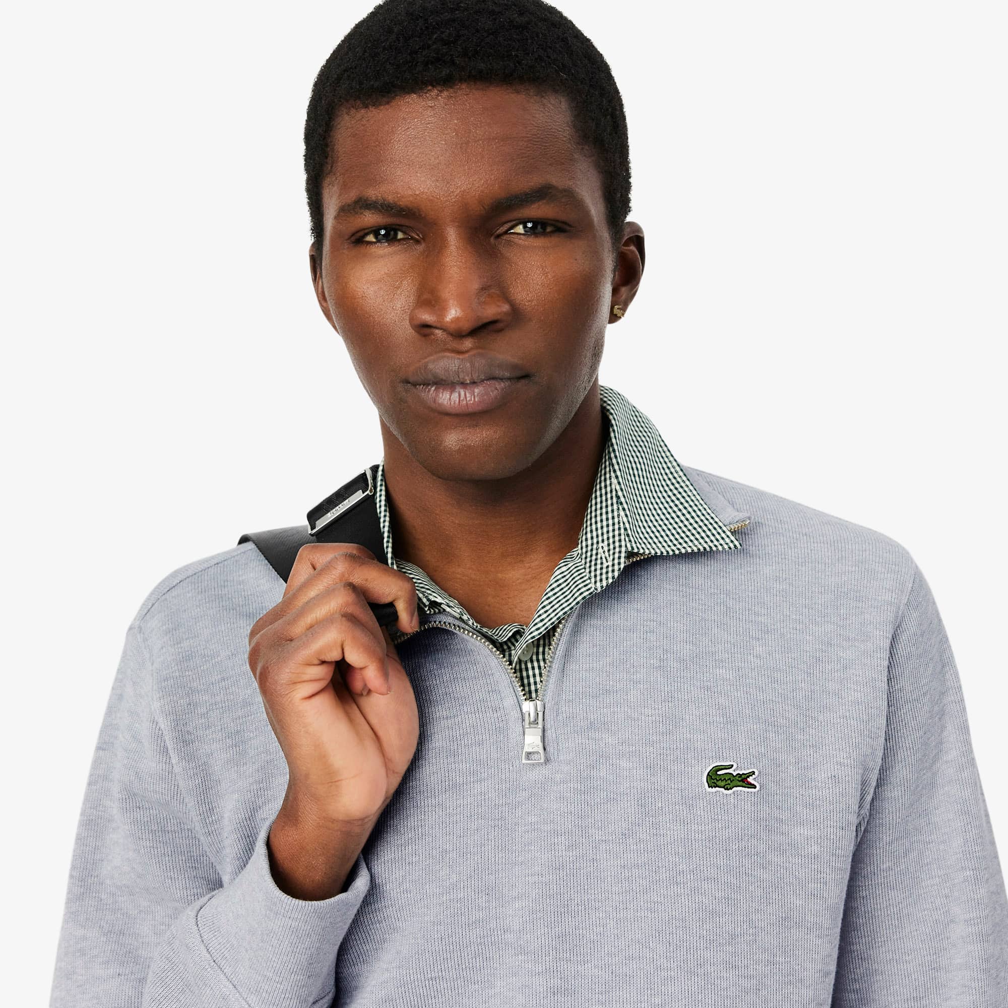 トップス LACOSTE Zip-Up High Neck Interlock Sweatshirt - Men's Sweatshirts - New In