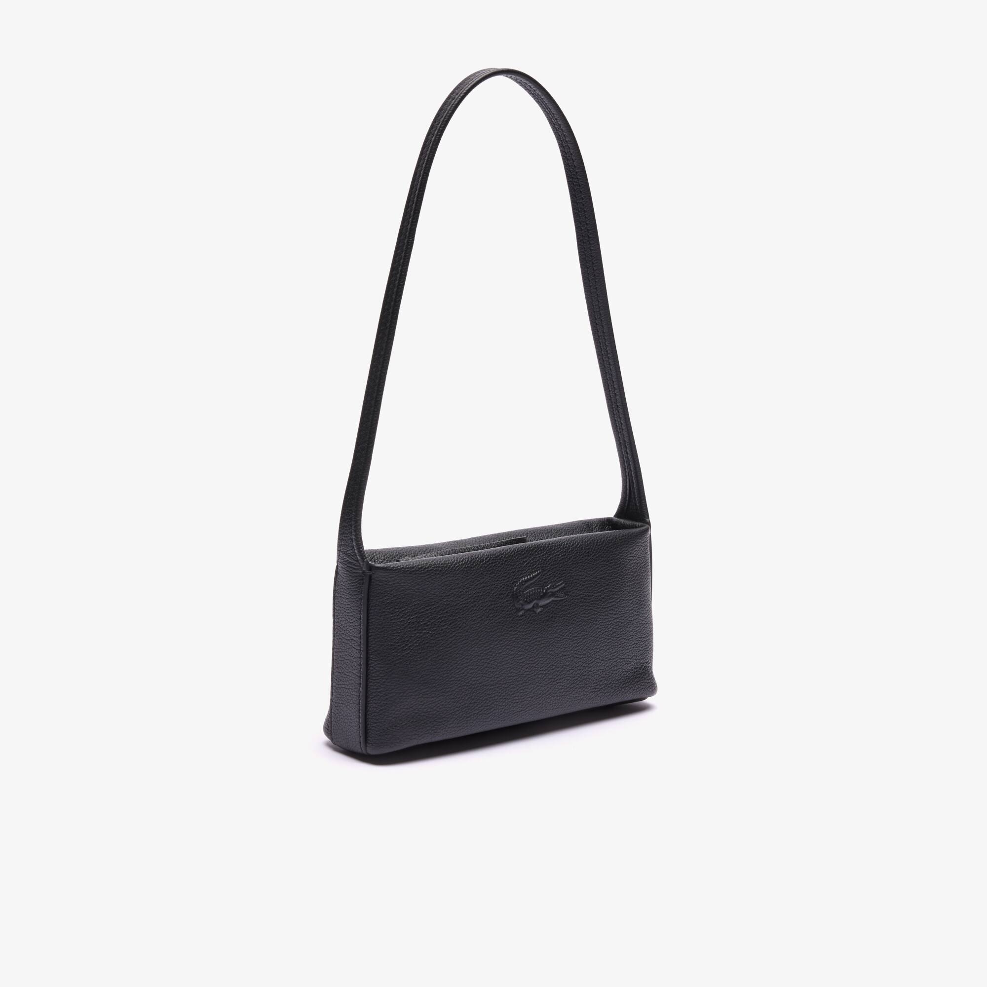 ★LACOSTE★ Women's Easy Shoulder Hobo Bag NF4537Y55G 000 Small City Court Grain Leather Hobo Bag - Women's Cross Body