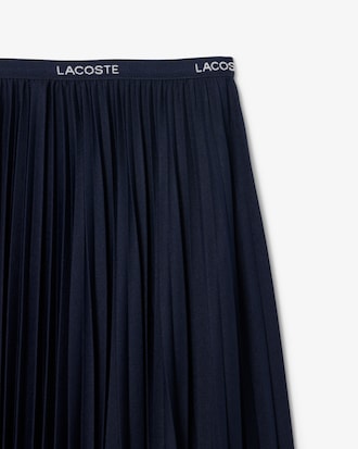Long Pleated Elasticated Waist Skirt