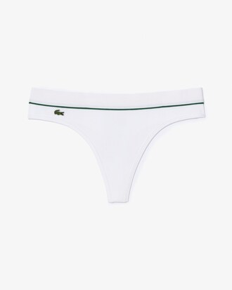 Ribbed Cotton String Briefs