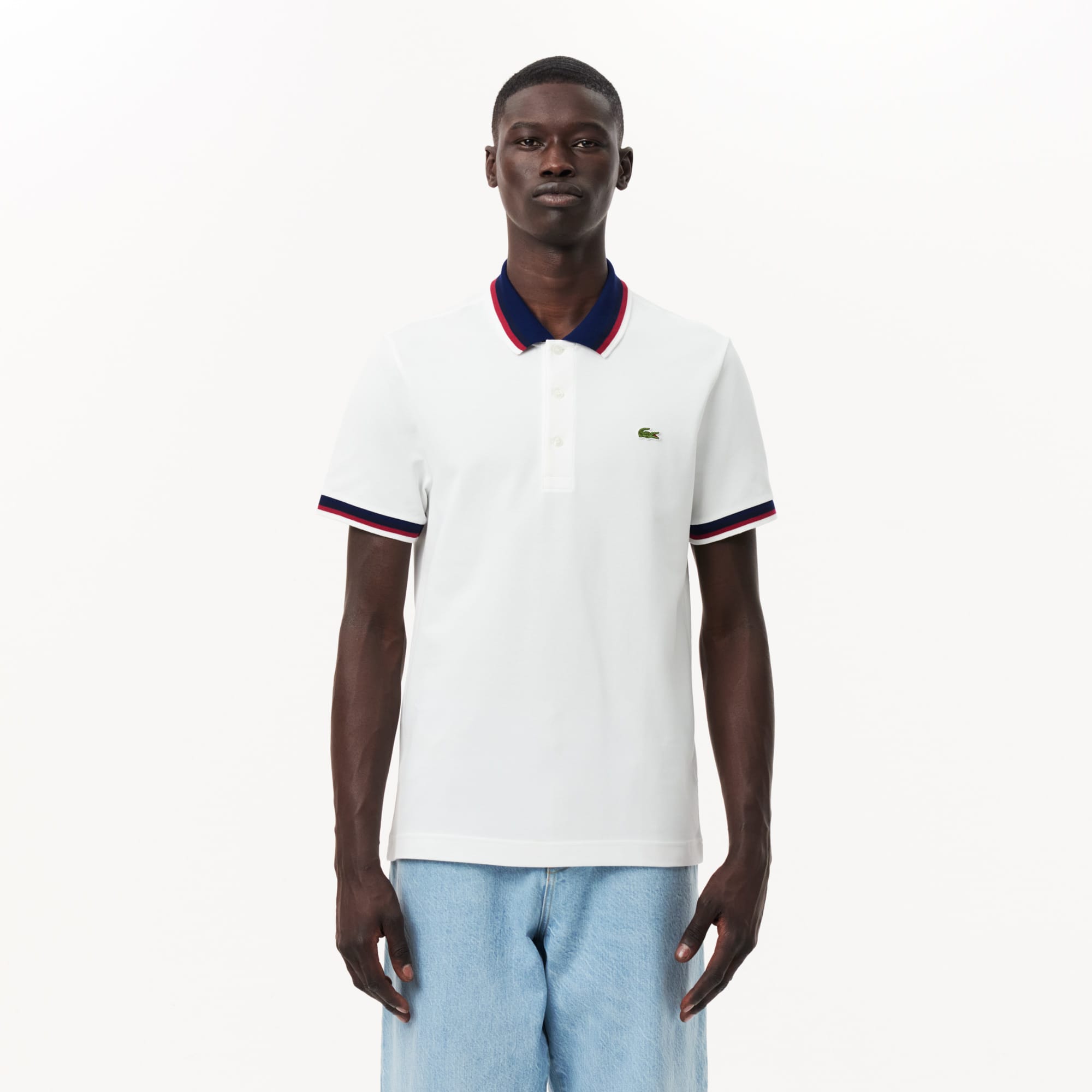 Regular Fit Stretch Piqué Polo Shirt - Men's Short Sleeves