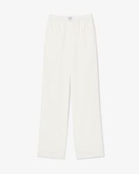 Wide Fit Cotton Petit Piqu&eacute; Pants