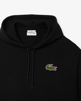 Loose Fit Badge Accent Hoodie