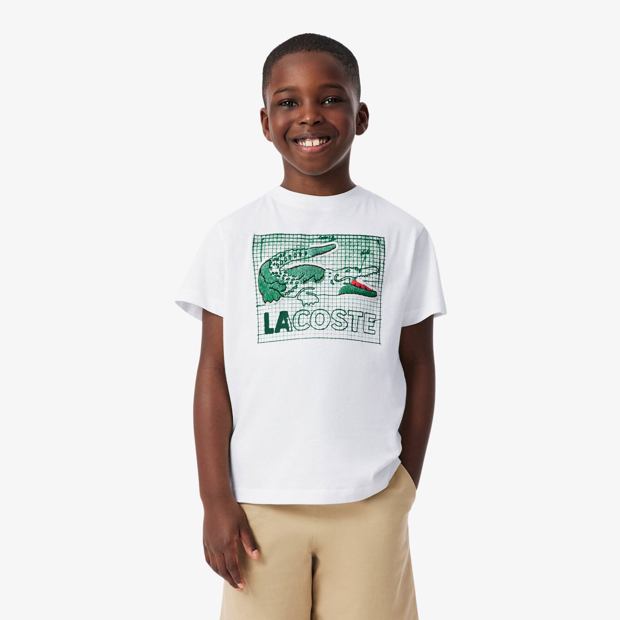 トップス print tee 2 toys White Graphic Print Cotton T-shirt - Boys' T-Shirts & Shirts (8-16 years