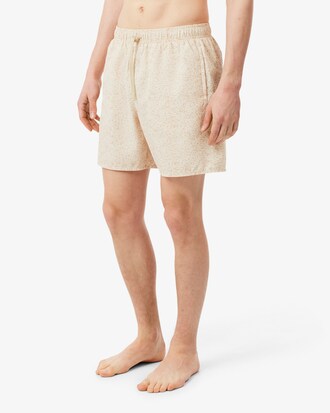 Mid Length Print Swim Trunks