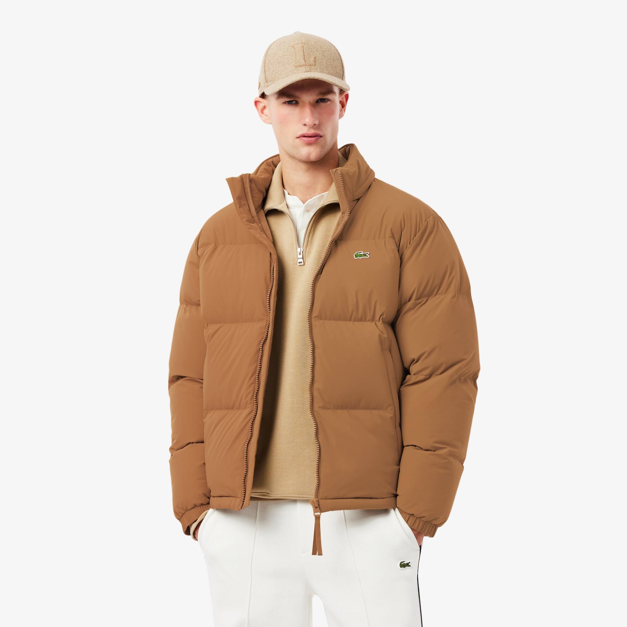 Water-Repellent Hooded Down Jacket - Men's Jackets & Coats - New