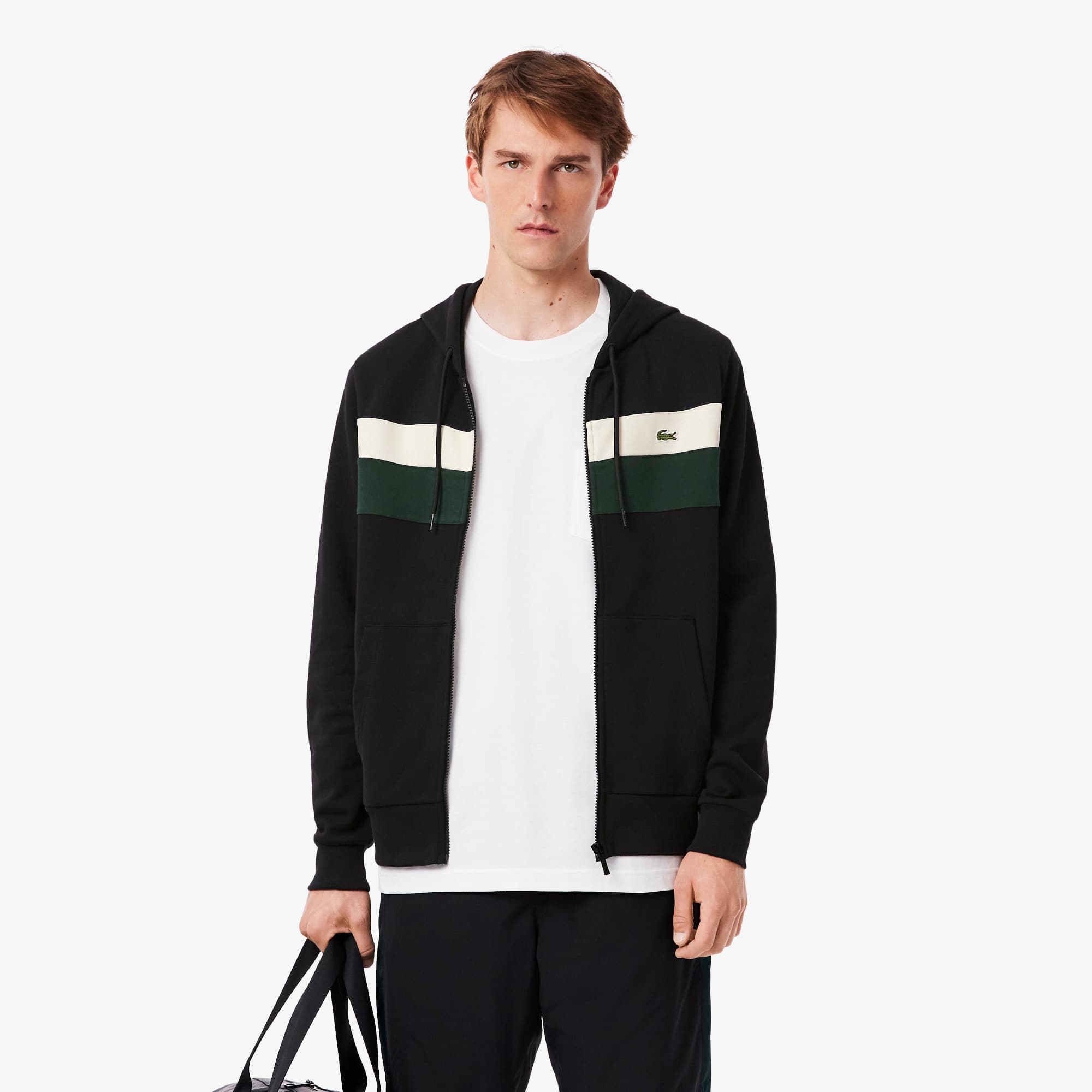 Zipped Colour-Block Hoodie - Men's Sweatshirts - New In 2026 | Lacoste
