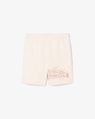 Graphic Cotton Fleece Shorts