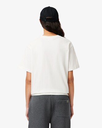 Oversized Short Cut Cotton Logo T-shirt