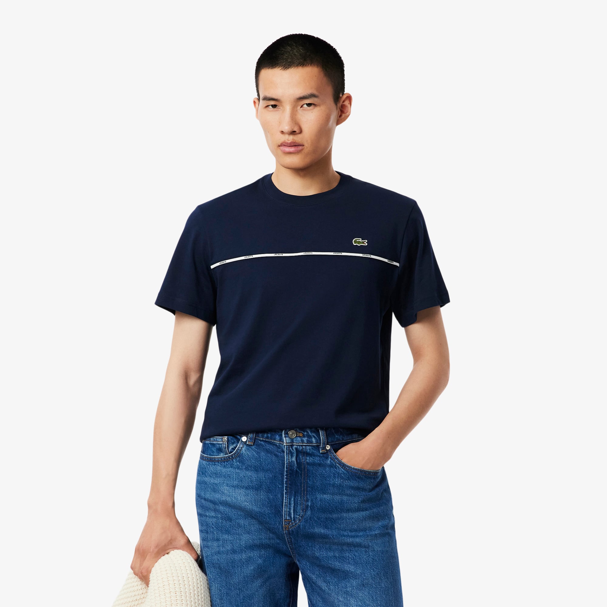 Lacoste Trim Cotton Jersey T-shirt - Men's t-shirts - New In 2026