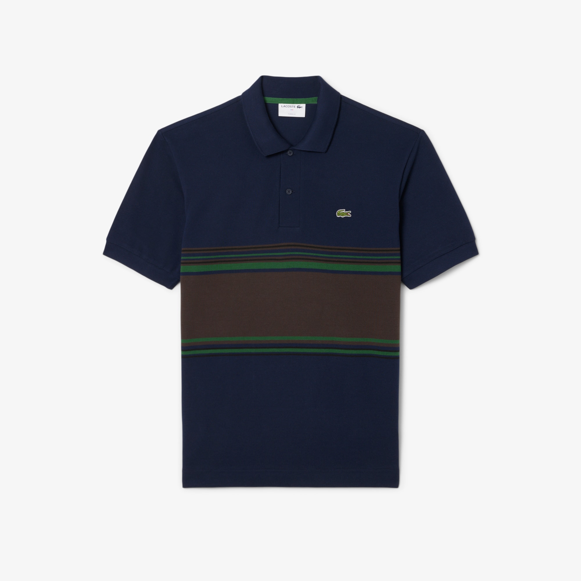 French Made Classic Fit Striped Polo Shirt - Men's Short Sleeves
