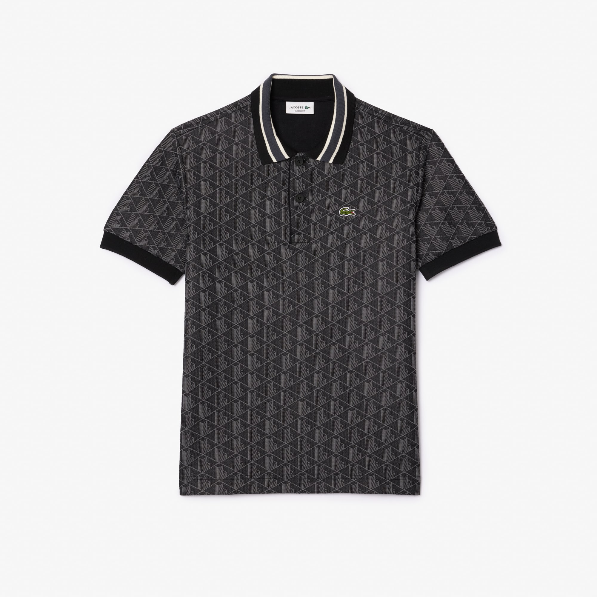 Classic Fit Monogram Jacquard Polo Shirt - Men's Short Sleeves