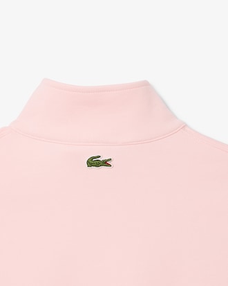 High Neck Zip-Up Print Sweatshirt