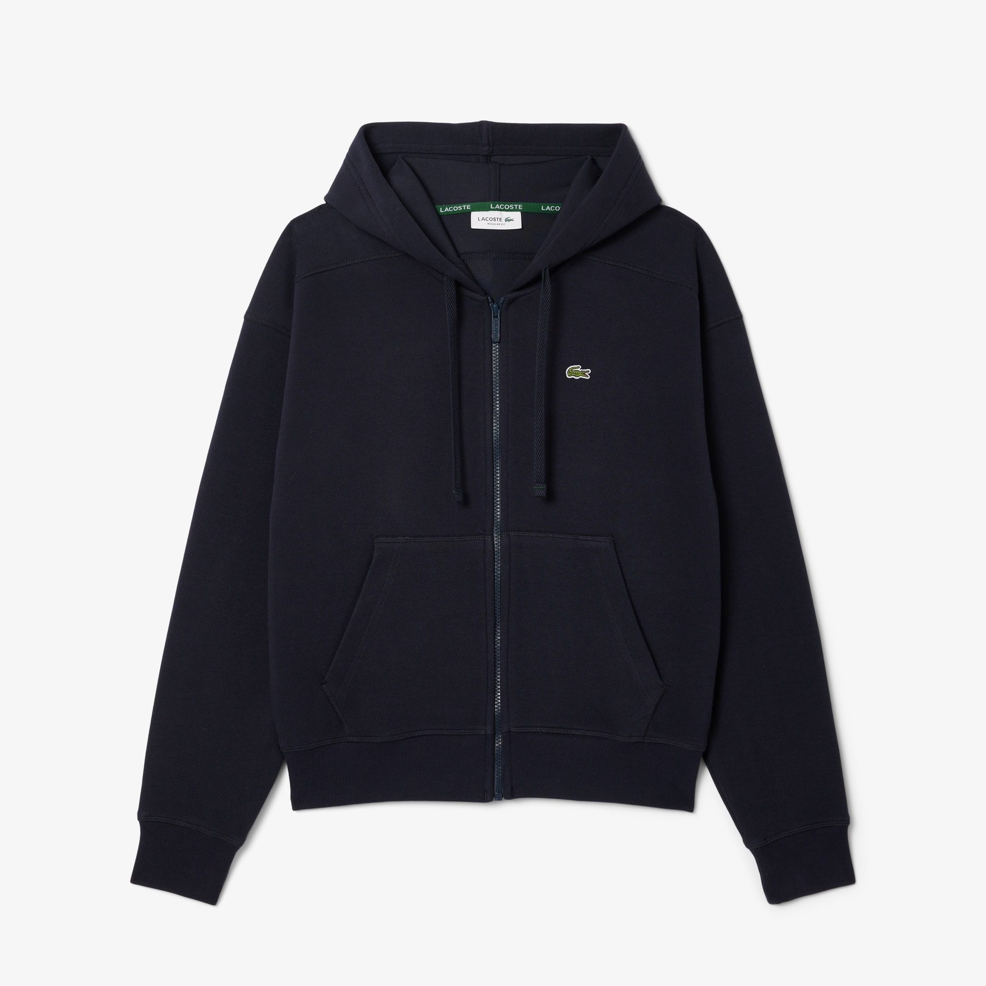 Zip-Up Piqué Hoodie - Women's Sweatshirts & Hoodies - New In