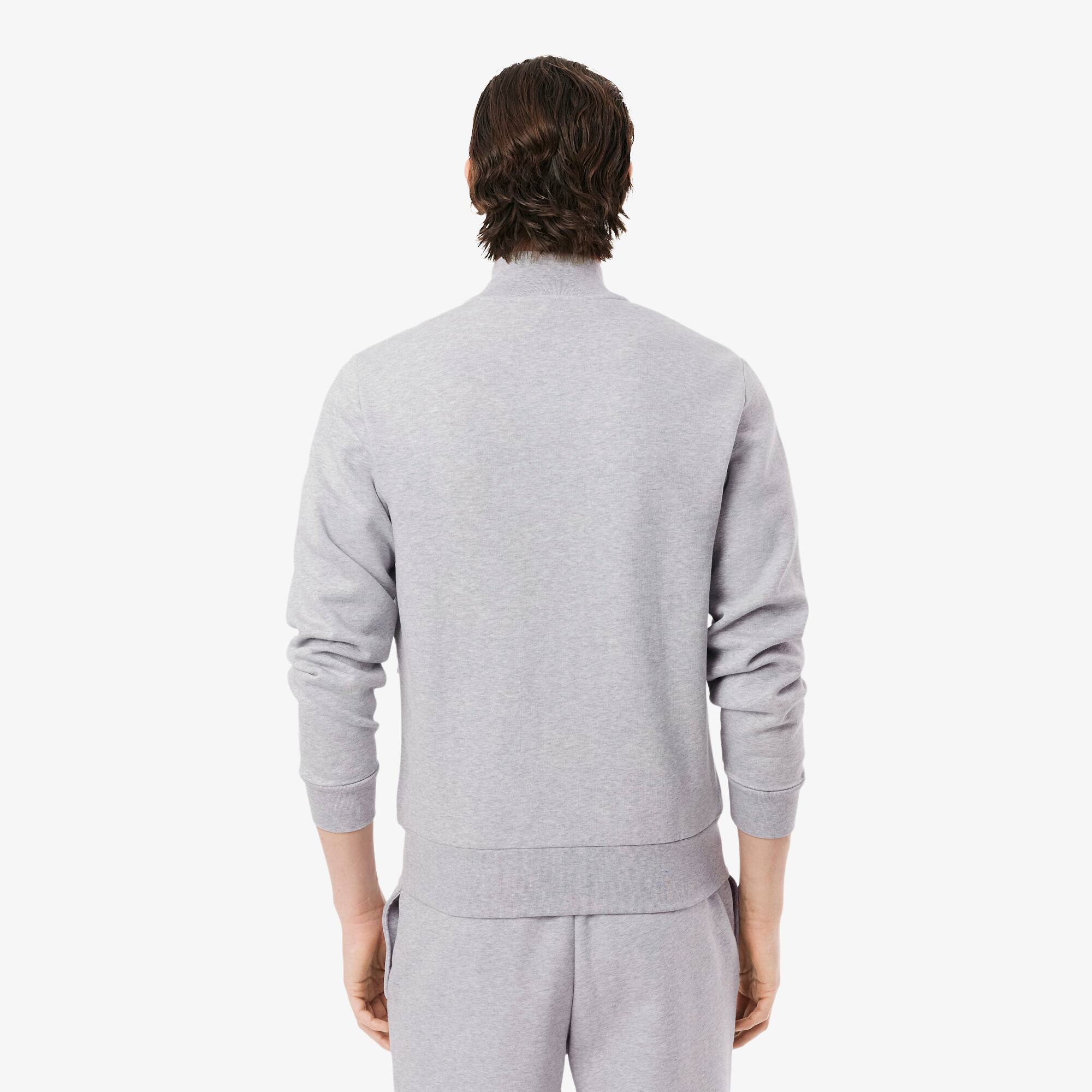 Zip-Up High Neck Fleece Sweatshirt - Men's Sweatshirts - New In